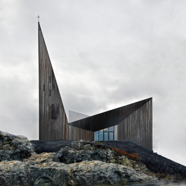 Prospetto verso monte, con l’ingresso principale. (RRA_Knarvik-©Hundven-Clements_Photography)