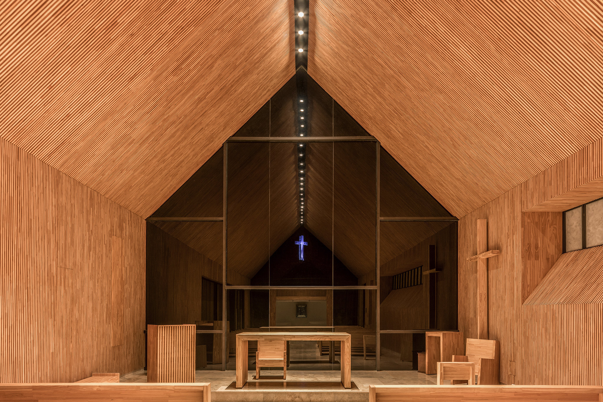 Cappella di Santa Ana, nel territori di Misiones, in Argentina. Progetto dello studio Cella. (foto Ramiro Soza)