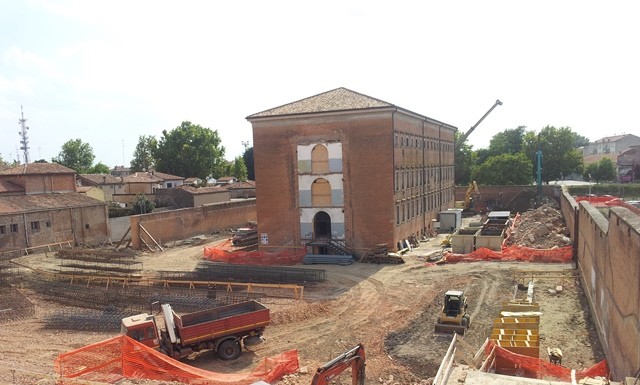 Il cantiere dell’edificio destinato a divenire museo.
