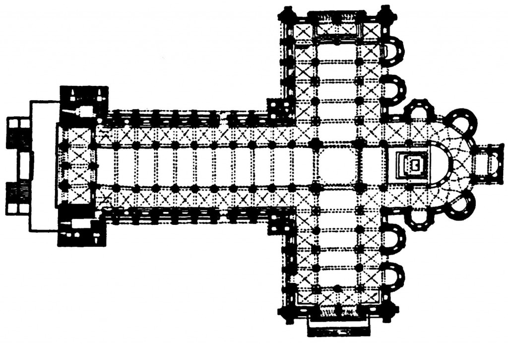 Pianta della basilica di Santiago de Compostela