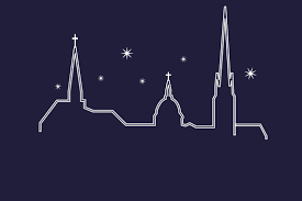 Un cartello che annuncia la Notte delle Chiese.