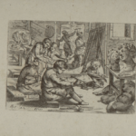 Bottega di artista, tratto da Odoardo Fialetti, Il uero modo et ordine. Per dissegnar tutte le parti. Et membra del corpo humano, Venezia 1608. Venezia, Biblioteca Nazionale Marciana