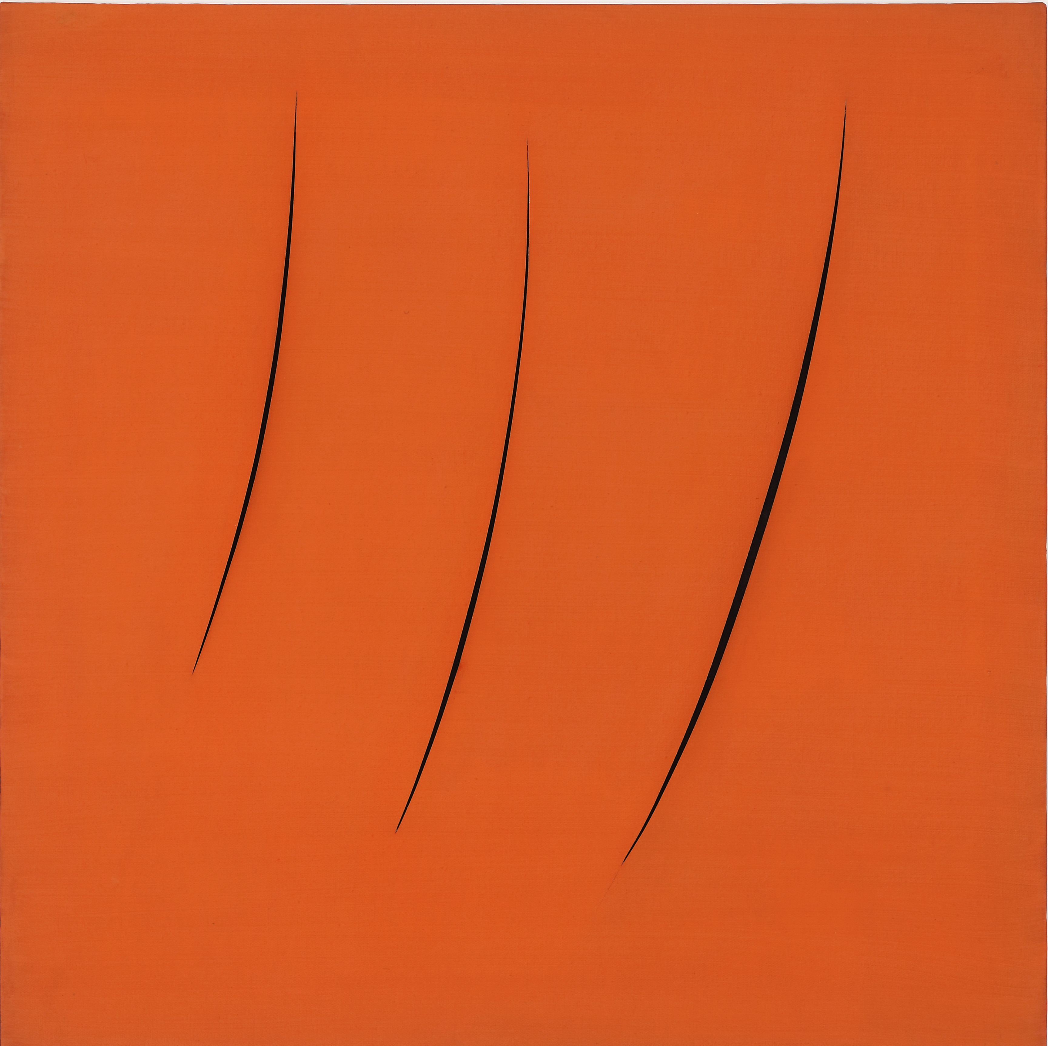 CONCETTO SPAZIALE. ATTESE 1959 Oil on canvas 90.8 × 90.8 cm Copyright : Olnick Spanu Collection, New York