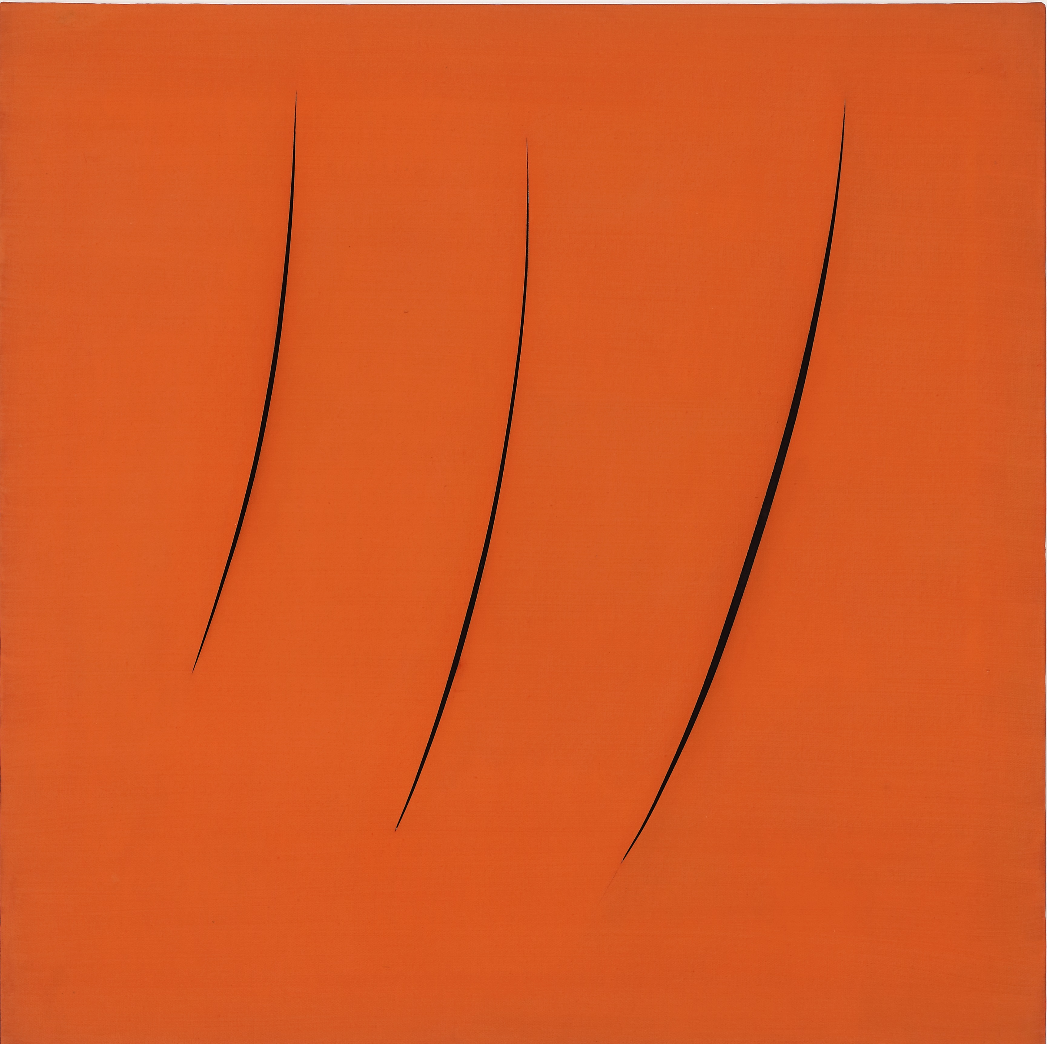 CONCETTO SPAZIALE. ATTESE 1959 Oil on canvas 90.8 × 90.8 cm Copyright : Olnick Spanu Collection, New York